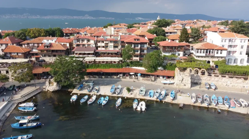 Small cute harbor in Nessebar