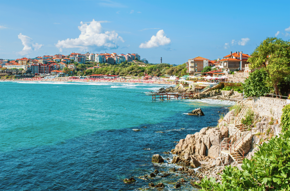 Sozopol oude stad met stranden en karakteristieke houten huizen